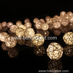 romantic rattan ball string light festive wedding decoration