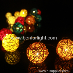 romantic rattan ball string light festive wedding decoration