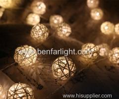 romantic rattan ball string light festive wedding decoration