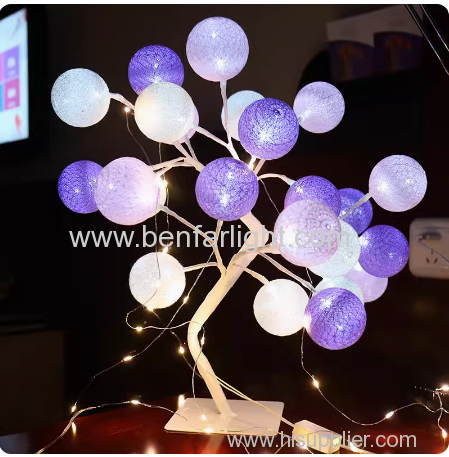 beautiful romantic roses cotton tree light