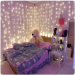 led curtain light cozy bedroom decoration light