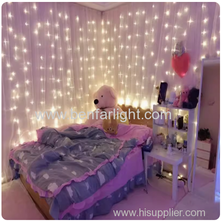 led curtain light cozy bedroom decoration light