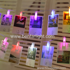 girls like the photo wall design decoration led photo clip string light