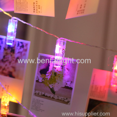 girls like the photo wall design decoration led photo clip string light