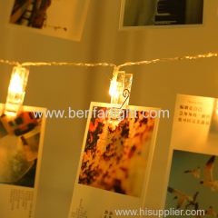 girls like the photo wall design decoration led photo clip string light