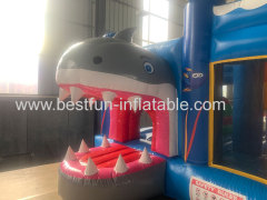 Kids Inflatable Moonwalk shark inflatable Bouncy Castle Jumping Commercial