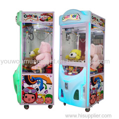 Youwo Coin Operated Crazy Toys 2 Best Crane Machine Game Singapore Claw Arcade Mobedas Mini Juguetes Machine Supplier