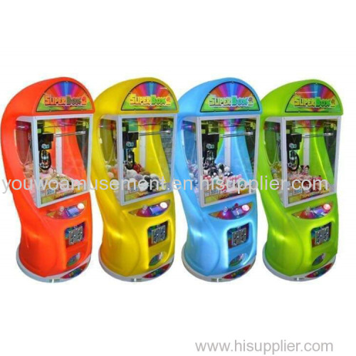 Youwo Prize Game Coin Operated Colorful Superbox 2 Claw Crane Machine Toy Catcher For Sale