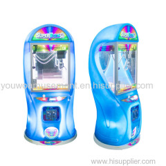 Youwo Prize Game Coin Operated Colorful Superbox 2 Claw Crane Machine Toy Catcher For Sale