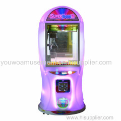 Youwo Prize Game Coin Operated Colorful Superbox 2 Claw Crane Machine Toy Catcher For Sale