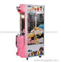 Youwo Coin Operated Cheap Crazy Toy 3 Claw Machine Midnight Maximum Tune 5 Game Doll Machine Singapore Supplier