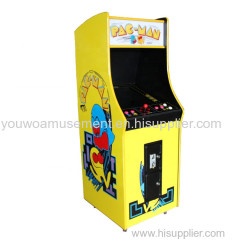 Youwo Coin Operated Wooden Cabinet Pacman Classic Arcade Game Machine