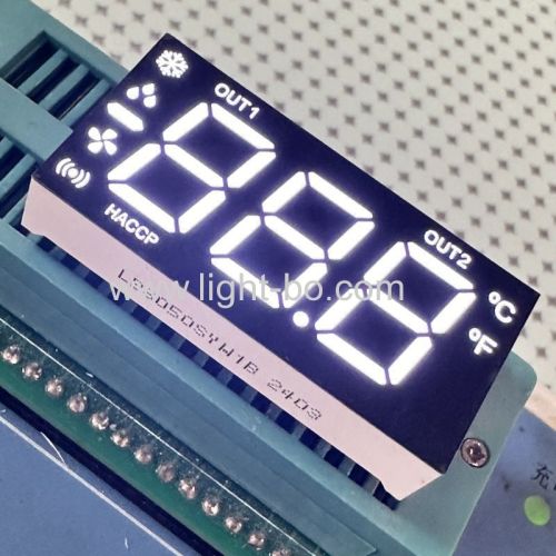 3Digit 12.7mm common cathode white 7 Segment led display for refrigerator control