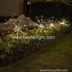 solar powered ground-mounted led fireworks light