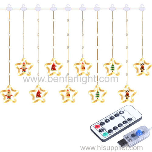 USB christmas tree and star christmas pendant curtain light