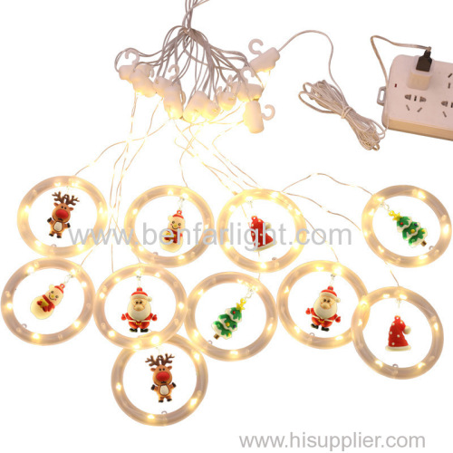 USB round ring christmas pendant curtain light