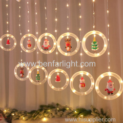 USB round ring christmas pendant curtain light