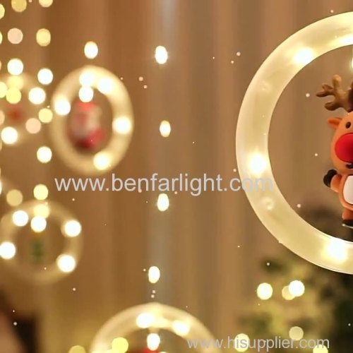 USB round ring christmas pendant curtain light