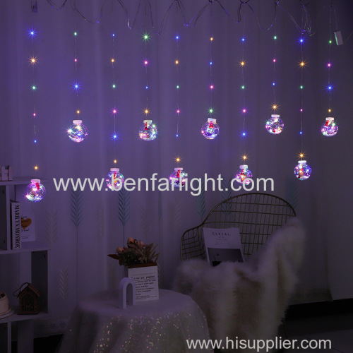 led wish ball curtain light with christmas tree snowman santa claus