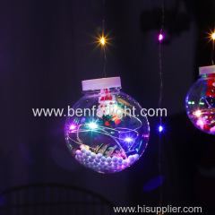 led wish ball curtain light with christmas tree snowman santa claus