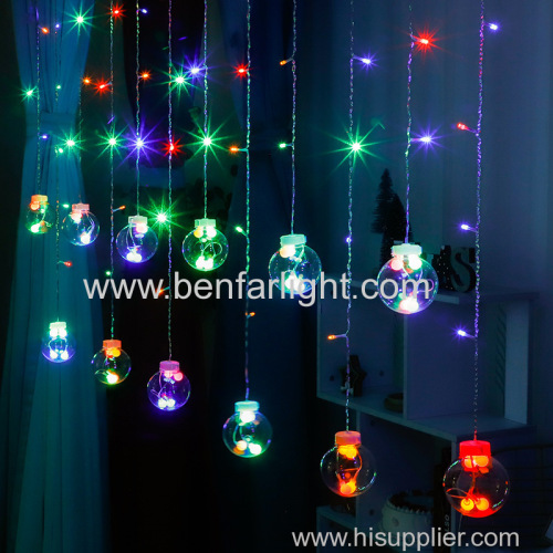 christmas decoration light led wish ball curtain light 3.5m