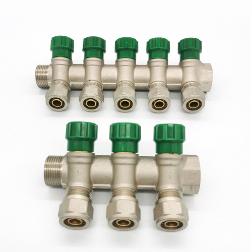 Brass Valve Manifold for Water Supply Underfloor Heating HVAC Thermostat Distributor