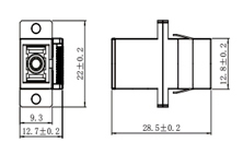 SC Simplex Outer Shutter Adaptor with flange SC Fiber Optic Adapter Fiber Optic Connector Adapters