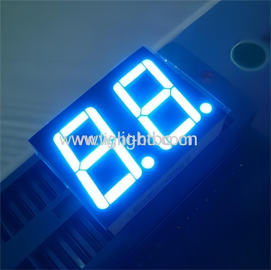 ultra azul 2 dígitos 14,2 mm display led de 7 segmentos cátodo comum para indicador digital