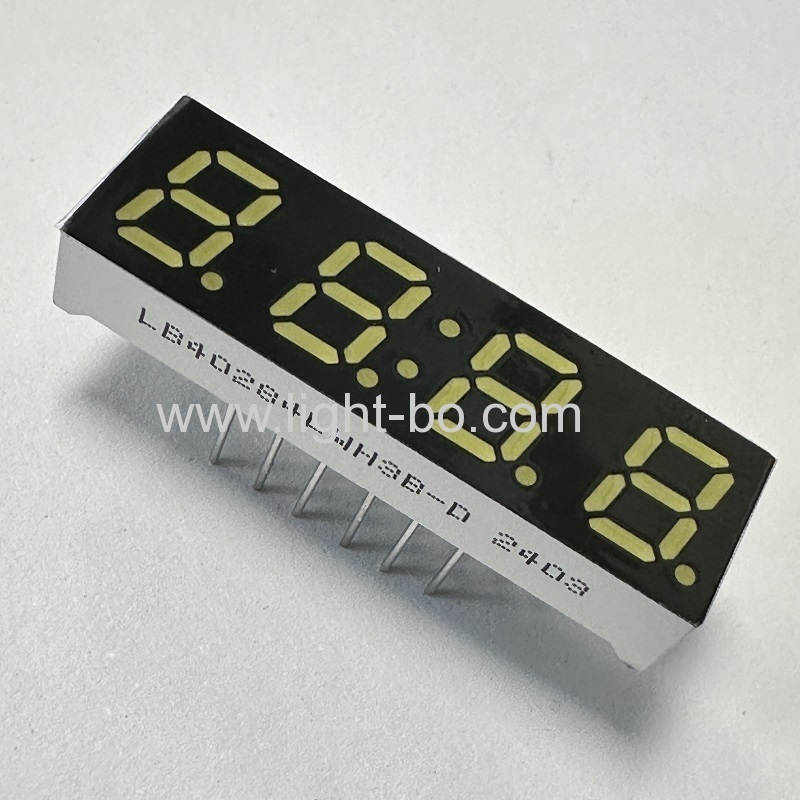 Ultraweiße 7 mm 4-stellige 7-Segment-LED-Uhranzeige mit gemeinsamer Kathode für digitalen Timer