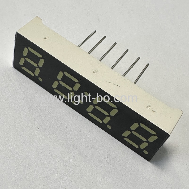 Ultraweiße 7 mm 4-stellige 7-Segment-LED-Uhranzeige mit gemeinsamer Kathode für digitalen Timer