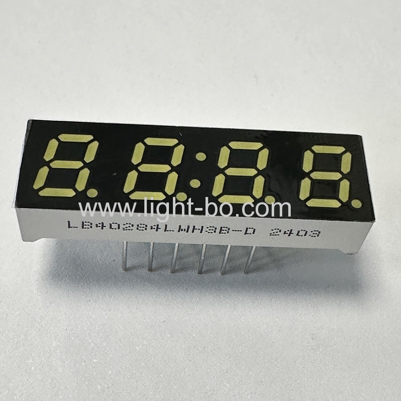 display dell'orologio a LED ultra bianco da 7 mm a 4 cifre e 7 segmenti, catodo comune per timer digitale