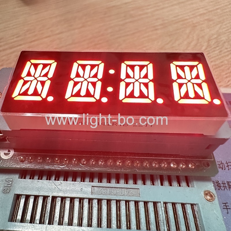 ânodo comum com display led vermelho super brilhante de 4 dígitos e 14 segmentos para painel de instrumentos