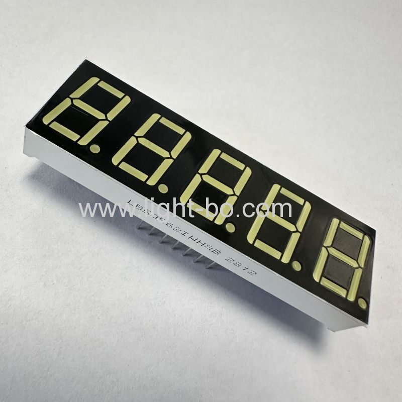 Anodo comune con display LED a 7 segmenti bianco ultra luminoso a 5 cifre da 14,2 mm per il controllo del processo