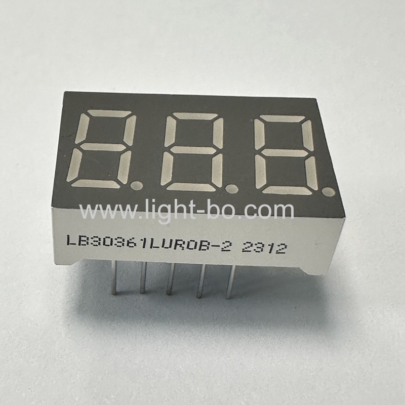 catodo comune con display a LED a 7 segmenti rosso ultra brillante a 3 cifre da 9,2 mm per multimetro
