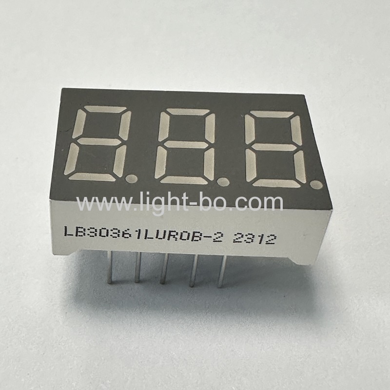 multimetre için ultra parlak kırmızı 3 haneli 9.2mm 7 segment led ekran ortak katot