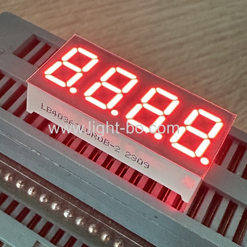 Affichage LED à 4 chiffres 9,2 mm 7 segments cathode commune rouge ultra brillante pour multimètre