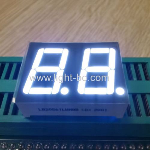 Ultra parlak beyaz 2 haneli 14.2mm 7 segment led ekran sıcaklık kontrolörü için ortak katot