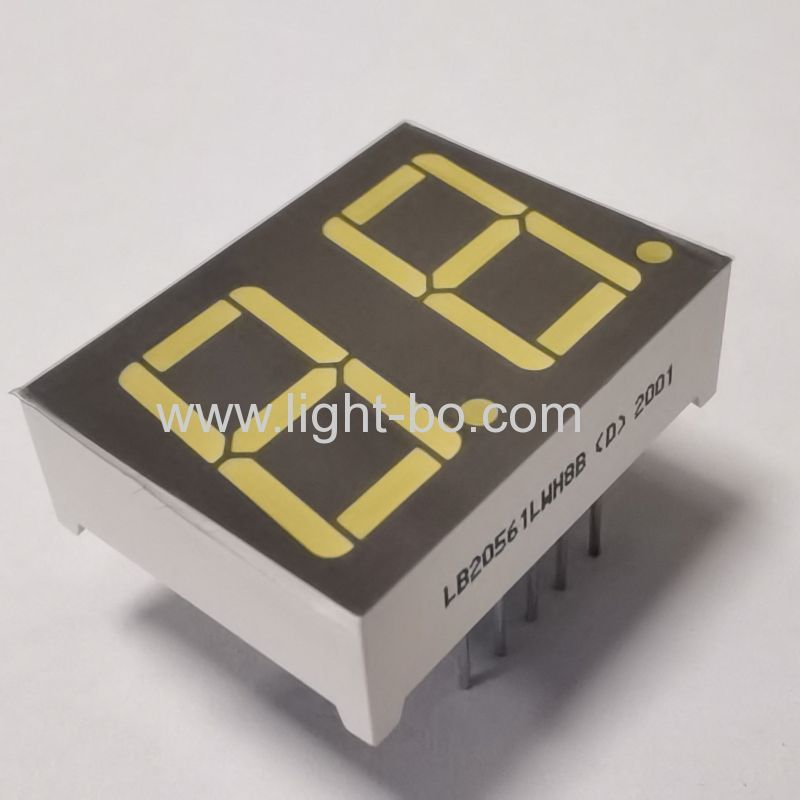 Ultra bright White 2Digit 14.2mm 7 Segment LED Display Common Cathode for Temperature Controller