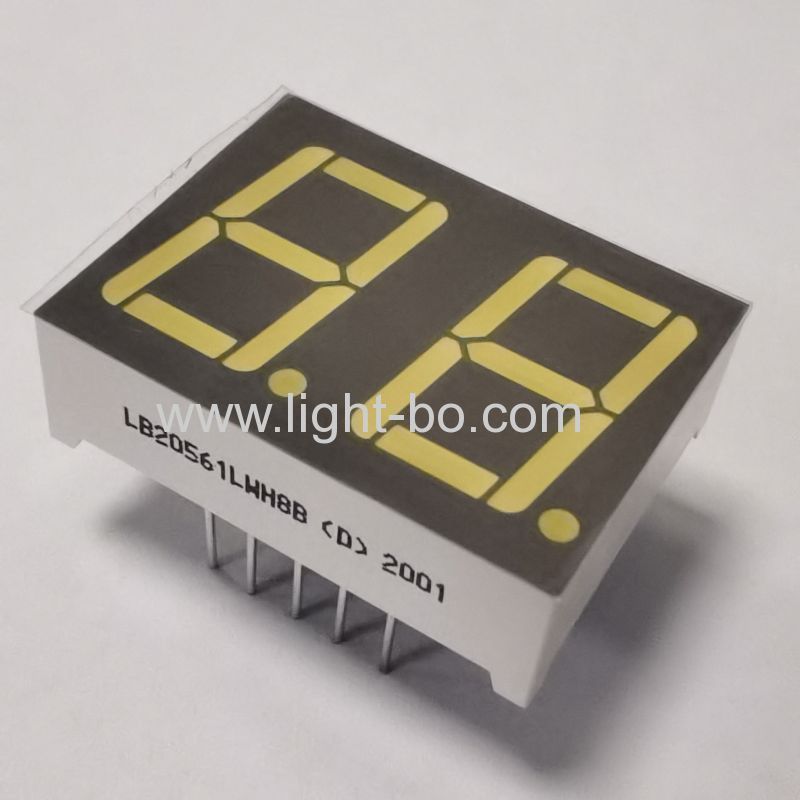 Ultra bright White 2Digit 14.2mm 7 Segment LED Display Common Cathode for Temperature Controller