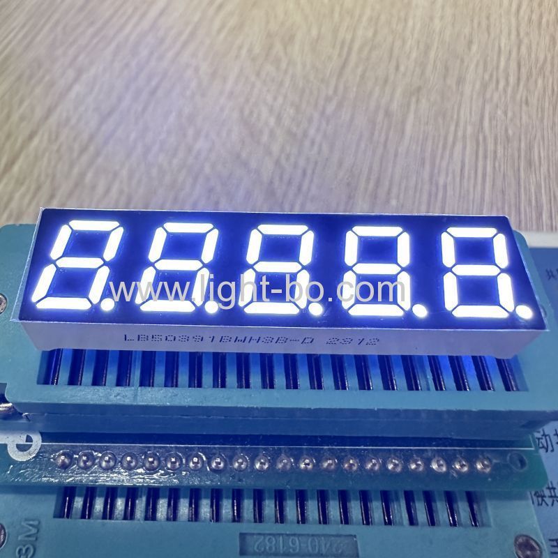 display LED a 5 cifre bianco ultra luminoso da 0,39 pollici, anodo comune a 7 segmenti per il controllo del processo