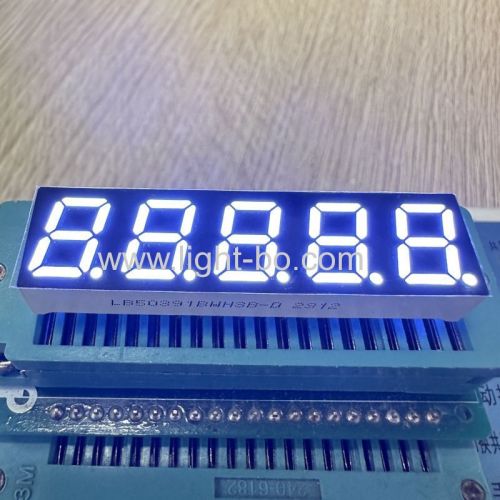 display led de 5 dígitos branco ultra brilhante de 0,39 polegadas e ânodo comum de 7 segmentos para controle de processo