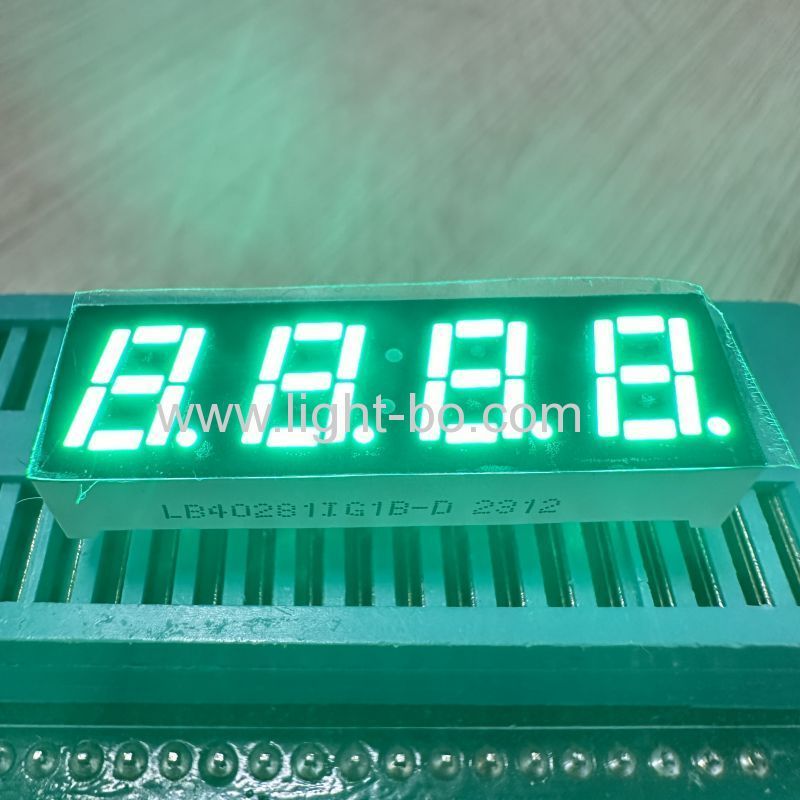 reines Grün, 7 mm, 4-stellig, 7-Segment-LED-Anzeige, gemeinsame Anode für Feuchtigkeitsanzeige