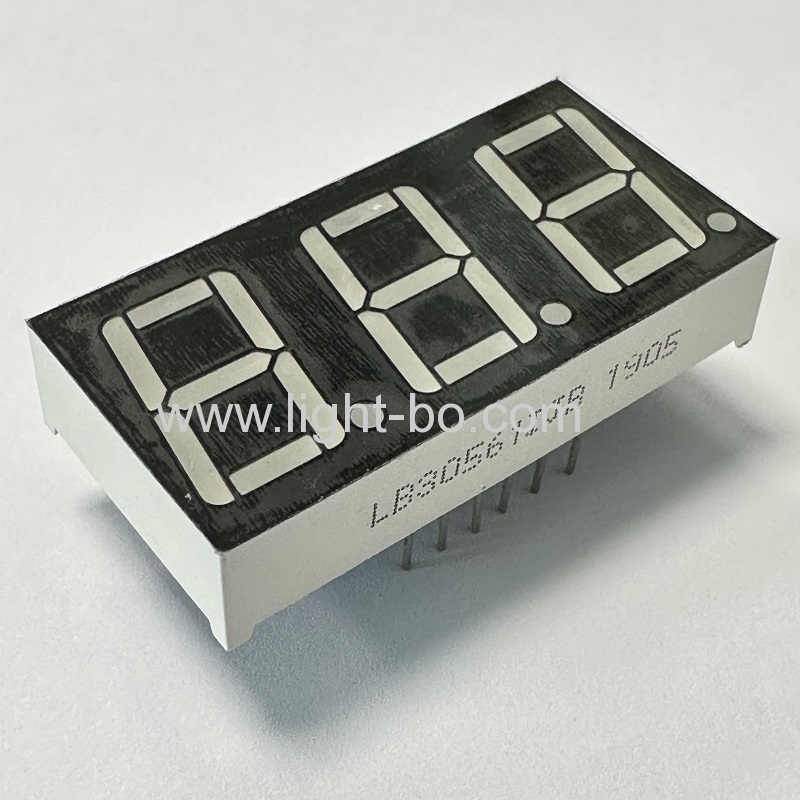 Super Bright Green 0.56" 3-digit 7-segment LED Display common anode for instrument panel / digital indicator