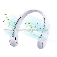 2024 USB Leafless Neck Fan Hanging Sports Fan Outdoor 360 Air Cooling Neck Fans Wearable