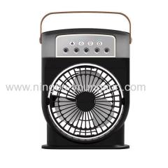 3-Speed 600ml Mini Water Tank Handheld Desk Air Fan Cooler with 7 Colors LED Night Light