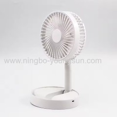 5 Inches Rechargeable Flexible Folding USB White Mini Size Fan