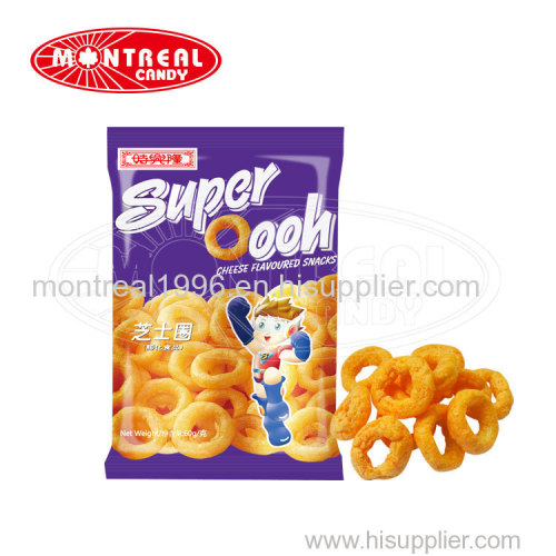 Super Oooh Cheese Flavored Snack Crispy Puffed Food