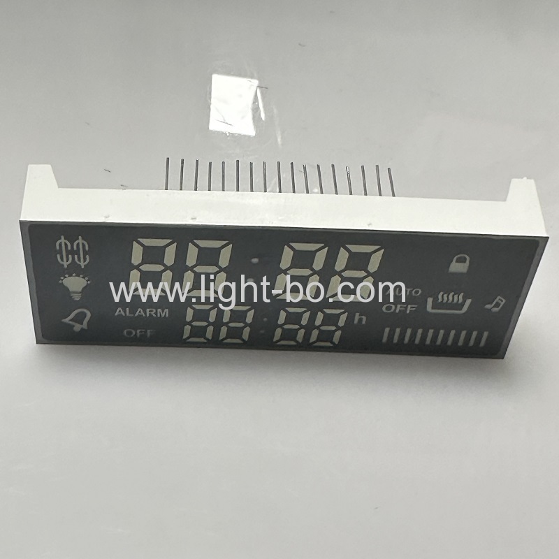 Ultra bright white dual line 4 Digit LED Display 7 Segment Common cathode for gas cooker/over timer