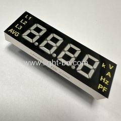 Customized Ultra White/Red 4 Digit 7 Segment LED Display module common anode for electrical meter panel
