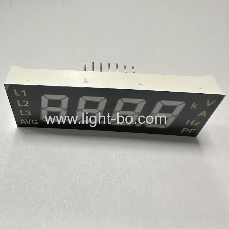 kundenspezifisches ultraweißes/rotes 4-stelliges 7-Segment-LED-Anzeigemodul mit gemeinsamer Anode für Stromzählertafeln